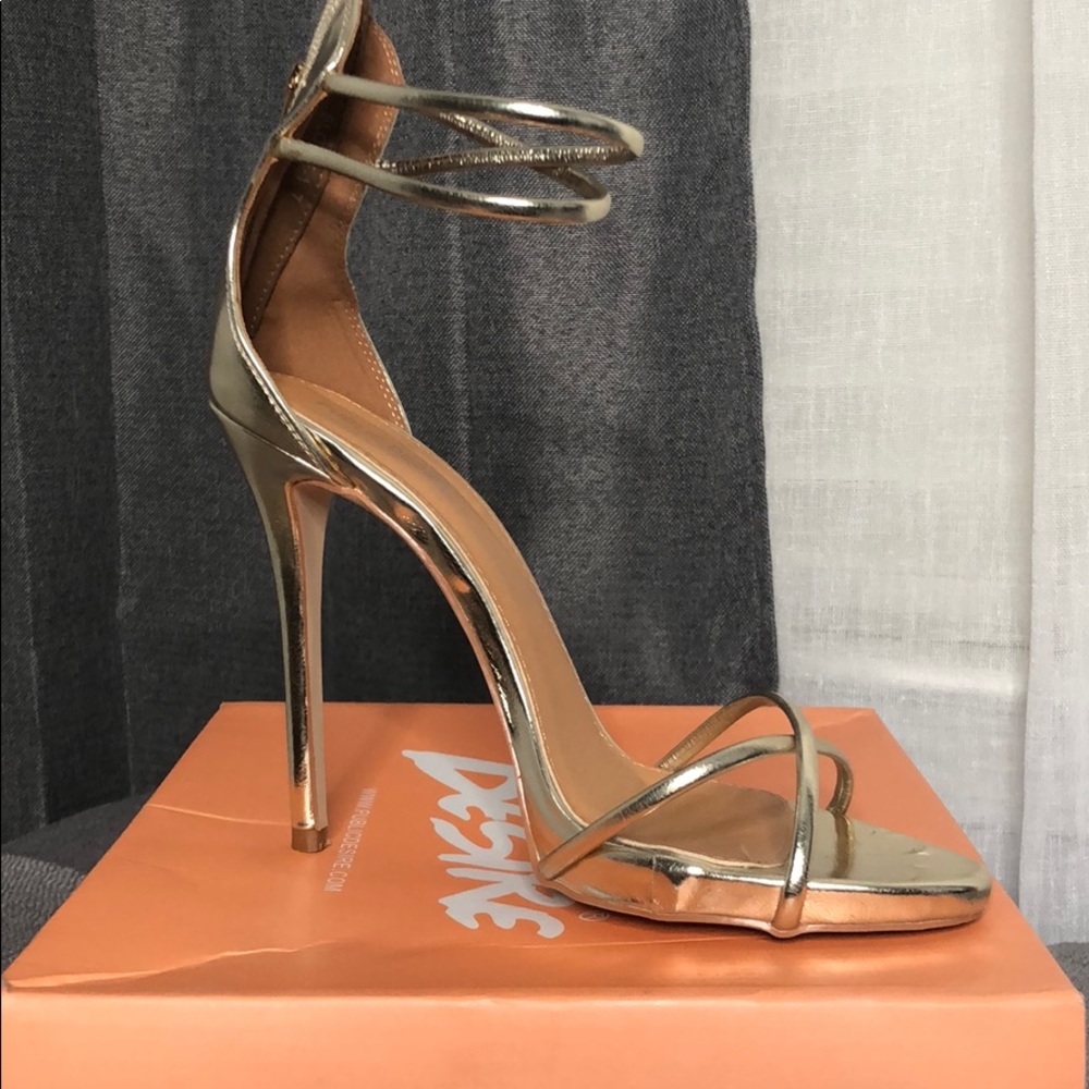 Strappy Gold Heels